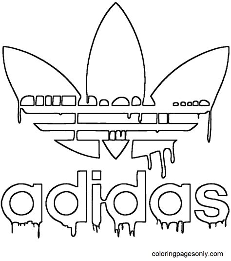 Logo Adidas kleurplaat 